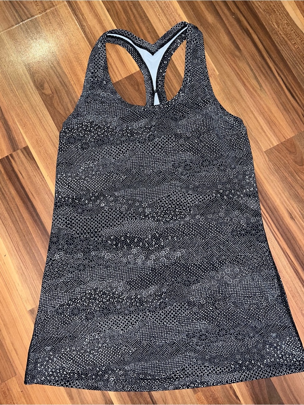 lululemon athletica Black & White Patterned Racerback Tank